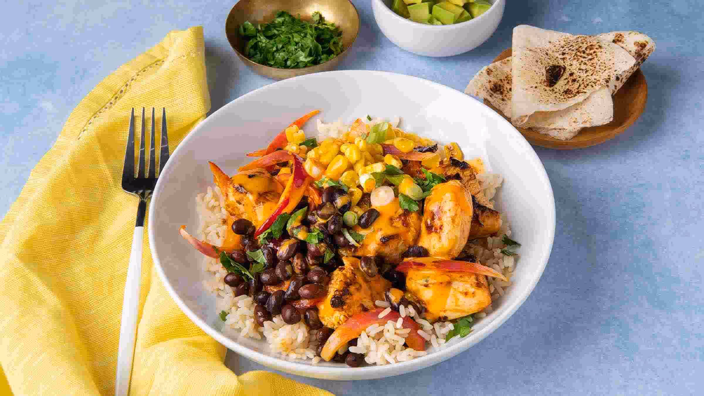 Chicken Fitness Burrito Bowl, Brown Rice GF